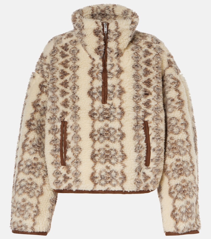 Plyšová bunda Marie printed teddy half-zip sweater, Marant Etoile, 495 eur
Plyšová bunda Marie printed teddy half-zip sweater, Marant Etoile, 495 eur