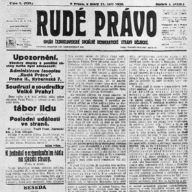 První číslo novin Rudé právo
