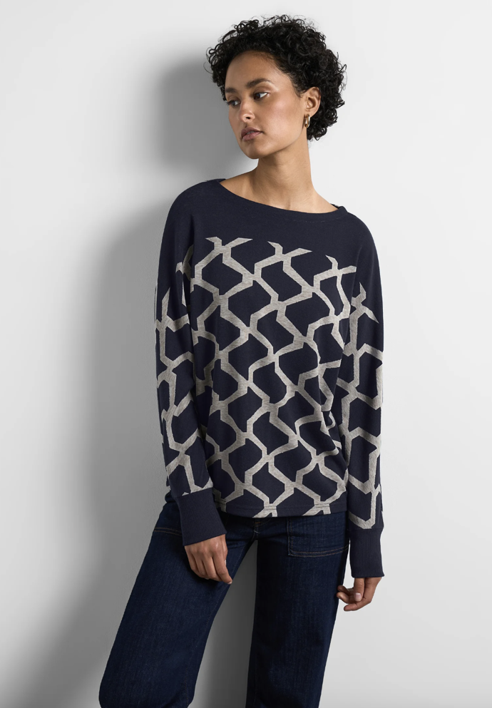 Svetr - blau, Street One / Zalando, tmavě mnodrý, 1039 Kč
