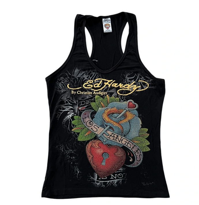 Ed Hardy y2k vintage dámské tílko [S], 389 Kč
