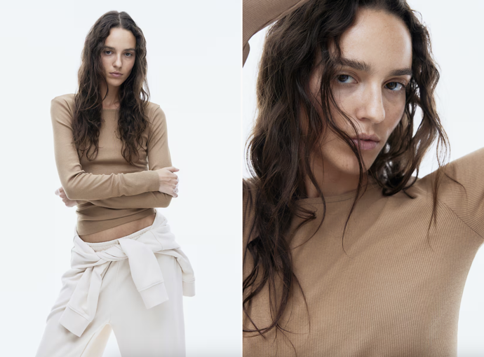 Žebrované žerzejové triko, různé barvy, H&M, 269 Kč
