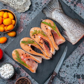 Losos je zdroj Omega-3 mastných kyselin a bílkovin
