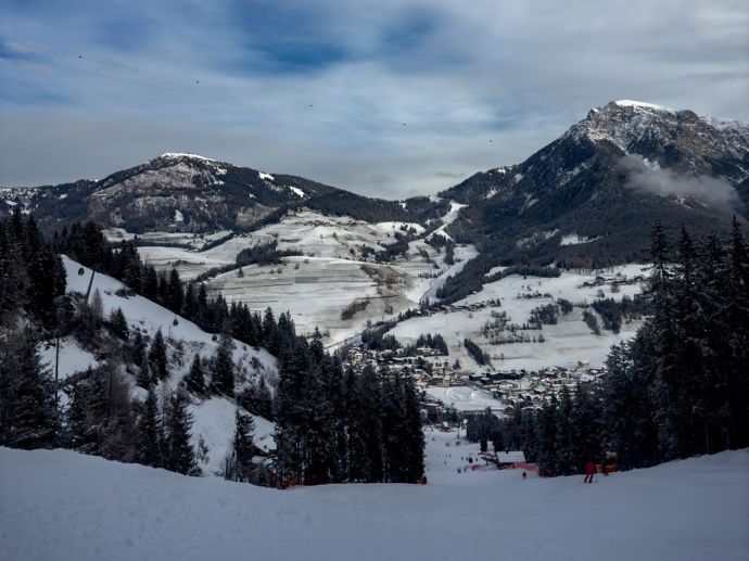 Výhled na Kronplatz.
Výhled na Kronplatz.