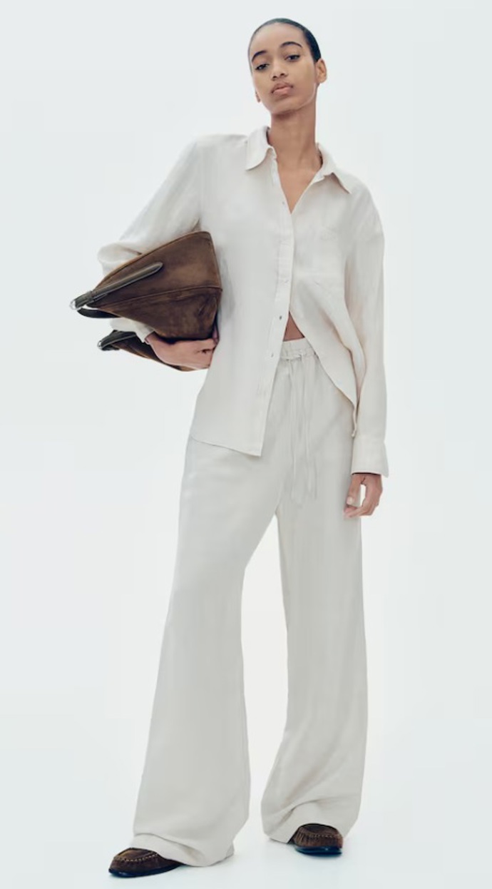 Kalhoty z lněné směsi, H&M, 479 Kč
