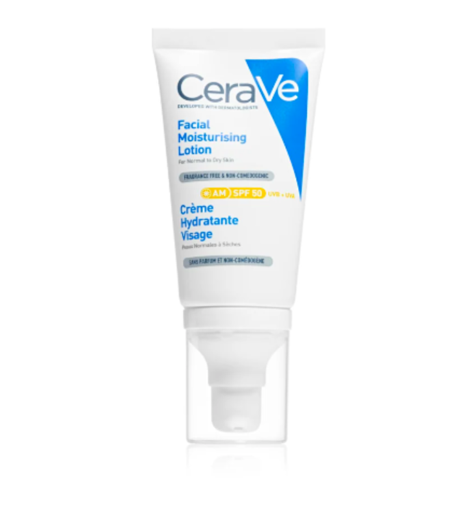 Denní hydratační krém s SPF 50, CeraVe, 441 Kč
Denní hydratační krém s SPF 50, CeraVe, 441 Kč