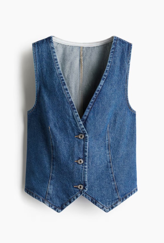 Džínová vesta, H&M, 499 Kč
