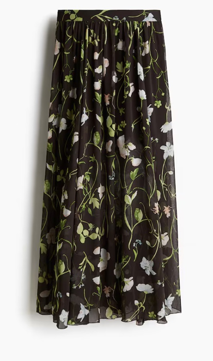Šifonová maxisukně, H&M, 839 Kč
