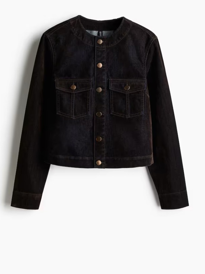 Sako z lesklého denimu, H&M, 579 Kč
