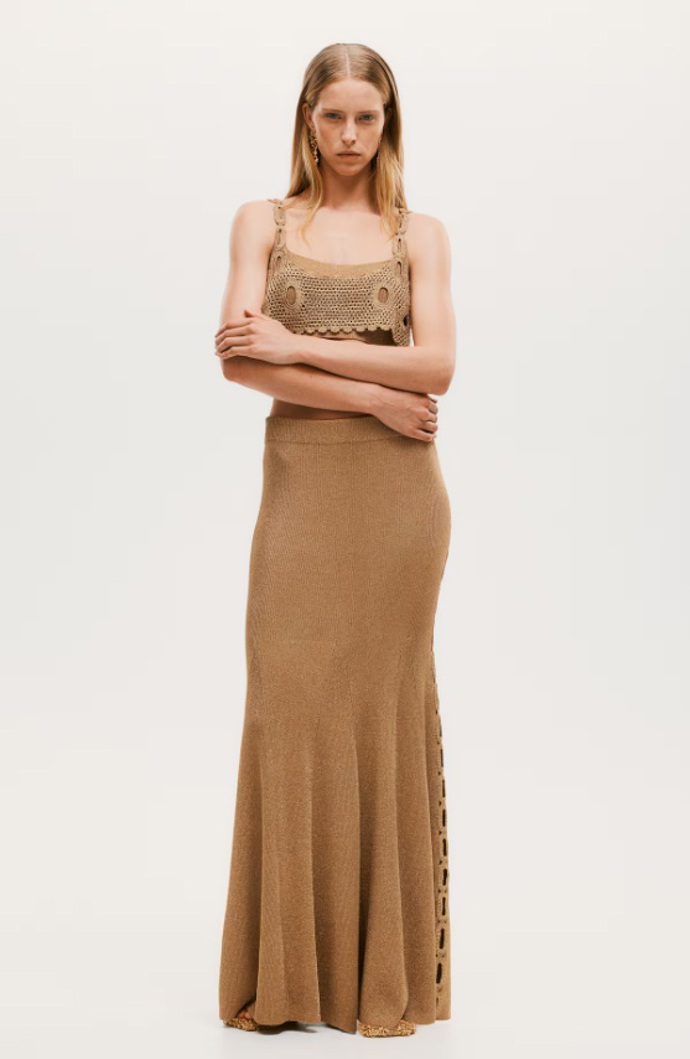 Třpytivá sukně s háčkovaným vzhledem, H&M, 2 999 Kč

