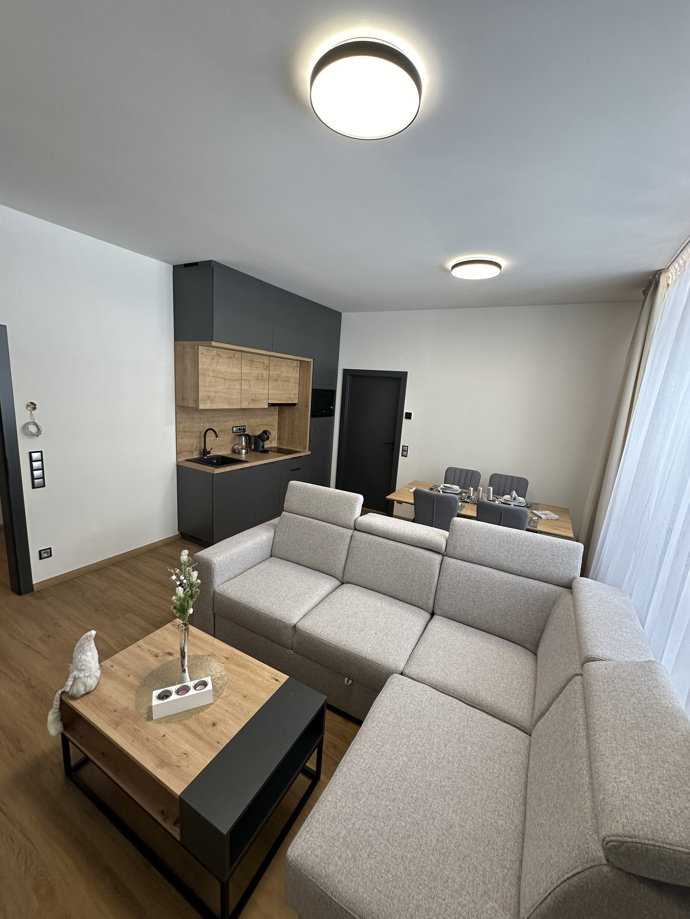 Projekt se zaměřuje na citlivou rekonstrukci historických budov a jejich přetvoření v moderní obytné prostory. Design interiérů v bytech propojuje moderní prvky s původními architektonickými detaily, jako jsou vysoké stropy, dřevěné trámy či velká okna s panoramatickými výhledy na Jeseníky. Velkou měrou je využíváno dřevo, kámen a další přírodní materiály, které přináší pocit hřejivé horské atmosféry.
Projekt se zaměřuje na citlivou rekonstrukci historických budov a jejich přetvoření v moderní obytné prostory. Design interiérů v bytech propojuje moderní prvky s původními architektonickými detaily, jako jsou vysoké stropy, dřevěné trámy či velká okna s panoramatickými výhledy na Jeseníky. Velkou měrou je využíváno dřevo, kámen a další přírodní materiály, které přináší pocit hřejivé horské atmosféry.