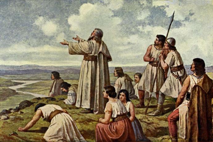 Romantická představa příchodu praotce Čecha na Říp
