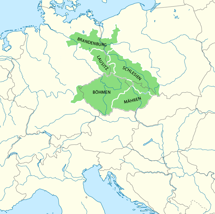 Země koruny České za Karla IV.
