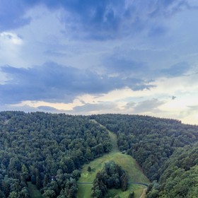 Letecký pohled ve směru na Adolfov
