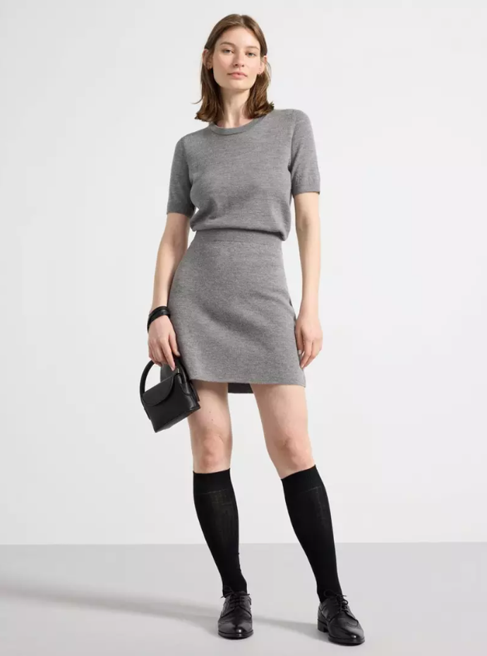 Merino pletená mini sukně, Lindex, 1499 Kč 
