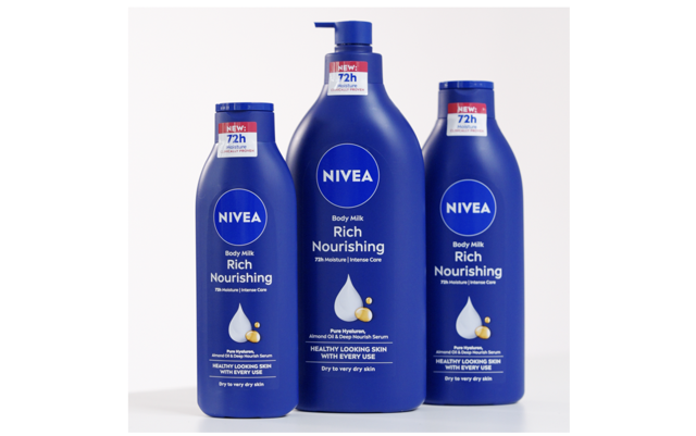 Výživné tělové mléko Nivea v několika velikostech