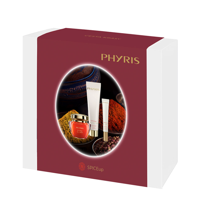 Dárková kazeta Phyris SPICEup
Obsahuje bohatý pečující krém SPICEup Rich Cream, který zanechává pokožku hedvábně jemnou, masku SPICEup Gel 2 Oil Mask, jež revitalizuje unavenou a povadlou pleť a jako bonus SPICEup Eye Cream vyvinutý speciálně pro jemnou kůži v
očním okolí. Aktivní složky těchto přípravků podporují regeneraci buněk, zlepšují texturu pleti a zanechávají ji rozjasněnou.
Cena setu je 3080 Kč.
Dárková kazeta Phyris SPICEup
Obsahuje bohatý pečující krém SPICEup Rich Cream, který zanechává pokožku hedvábně jemnou, masku SPICEup Gel 2 Oil Mask, jež revitalizuje unavenou a povadlou pleť a jako bonus SPICEup Eye Cream vyvinutý speciálně pro jemnou kůži v
očním okolí. Aktivní složky těchto přípravků podporují regeneraci buněk, zlepšují texturu pleti a zanechávají ji rozjasněnou.
Cena setu je 3080 Kč.