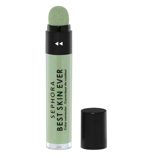 Best Skin Ever – Barevný korektor. Zelený tón okamžitě neutralizuje zarudnutí a nedokonalosti. Růžový, broskvový, oranžový a červený odstín odpovídají odstínům pleti od světlých po tmavé, rozjasňují tmavá místa, zakrývají pigmentové skvrny, hnědé skvrny a tmavé kruhy. 390 Kč
