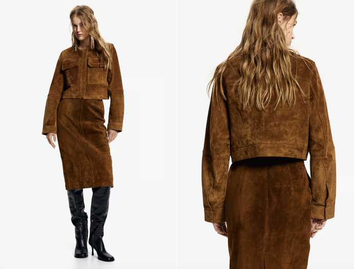 Semišová bunda, H&M, 6 799 Kč
Semišová bunda, H&M, 6 799 Kč