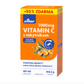 VItamin C s rakytníkem 1000 mg, Vitar, 317 Kč
