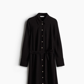 Viskózové košilové šaty s vázacím páskem, H&M, 719 Kč
