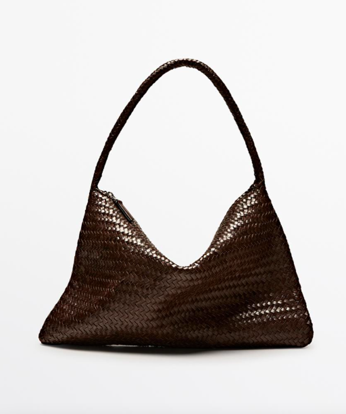 Zaplétaná kabelka z kůže napa, Massimo Dutti, 6599 Kč
