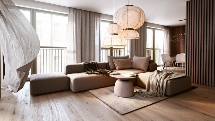 Projekt nabízí 85 moderních bytů s dispozicemi od 1+kk do 4+kk, které reflektují aktuální trendy v městském bydlení. Interiéry kladou důraz na nadčasový design, propojení s exteriérem a kvalitní materiály.
Projekt nabízí 85 moderních bytů s dispozicemi od 1+kk do 4+kk, které reflektují aktuální trendy v městském bydlení. Interiéry kladou důraz na nadčasový design, propojení s exteriérem a kvalitní materiály.