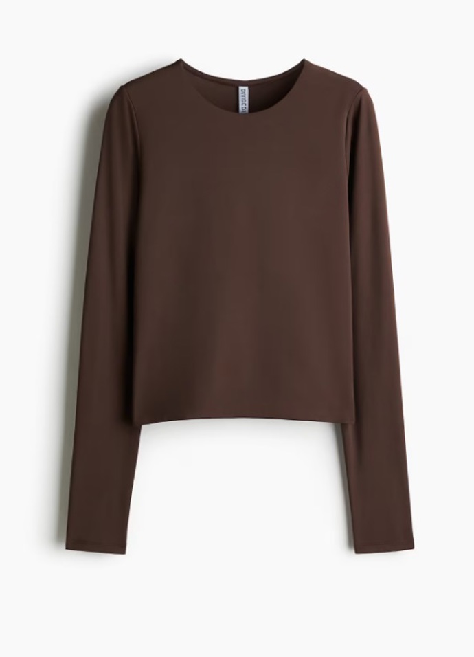 Žerzejové triko s dlouhým rukávem, H&M, 239 Kč

