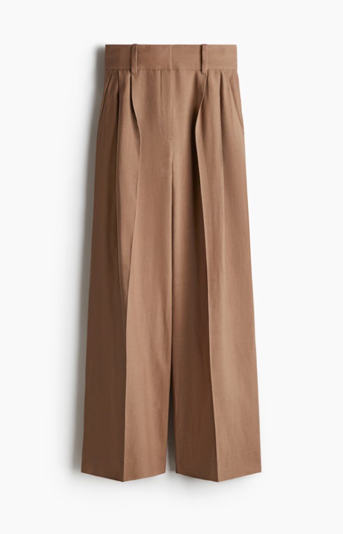 Široké kalhoty z lněné směsi, H&M, 1 899 Kč
