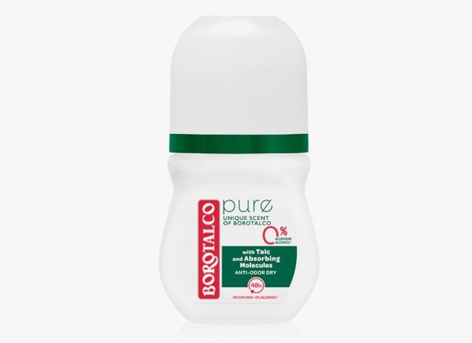 Deodorant roll-on bez obsahu hliníkových solí, Borotalco, 95 Kč
