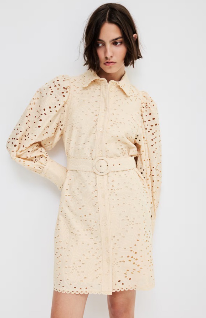 Košilové šaty s madeirou, H&M, 1 699 Kč
