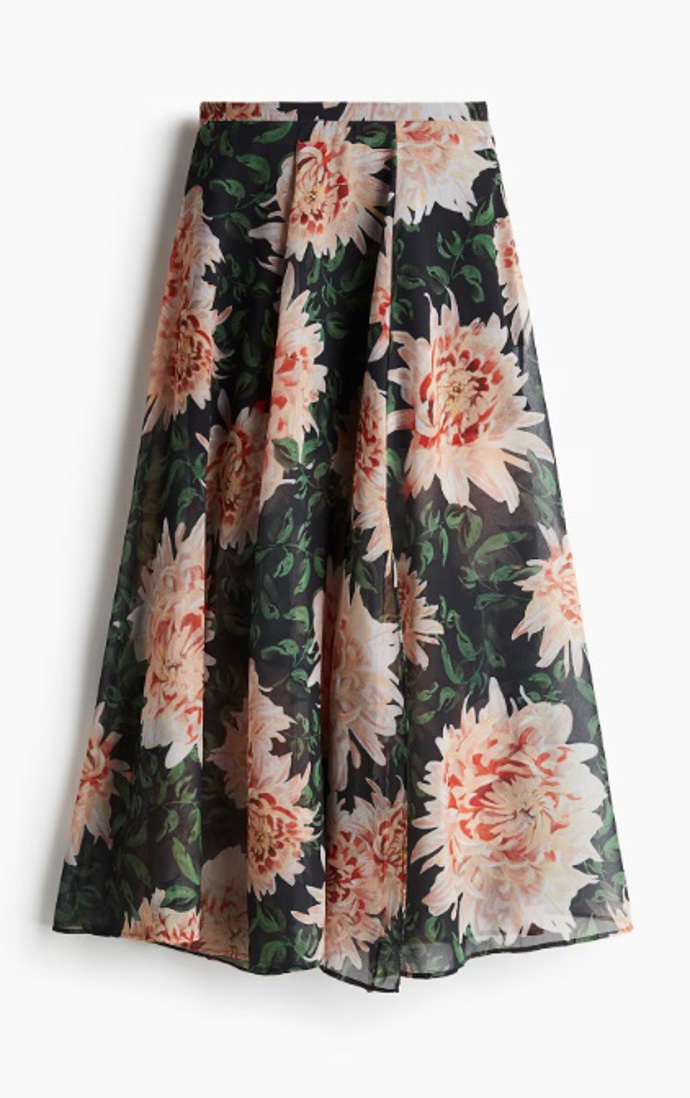 Midi květovaná sukně, H&M, 1 199 Kč

