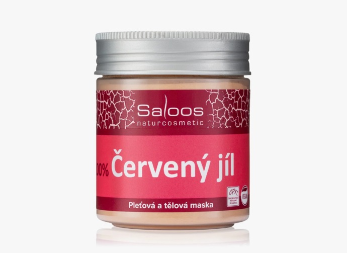 Tělová a pleťová maska pro unavenou pleť s červeným jílem, Saloos, 170 Kč

