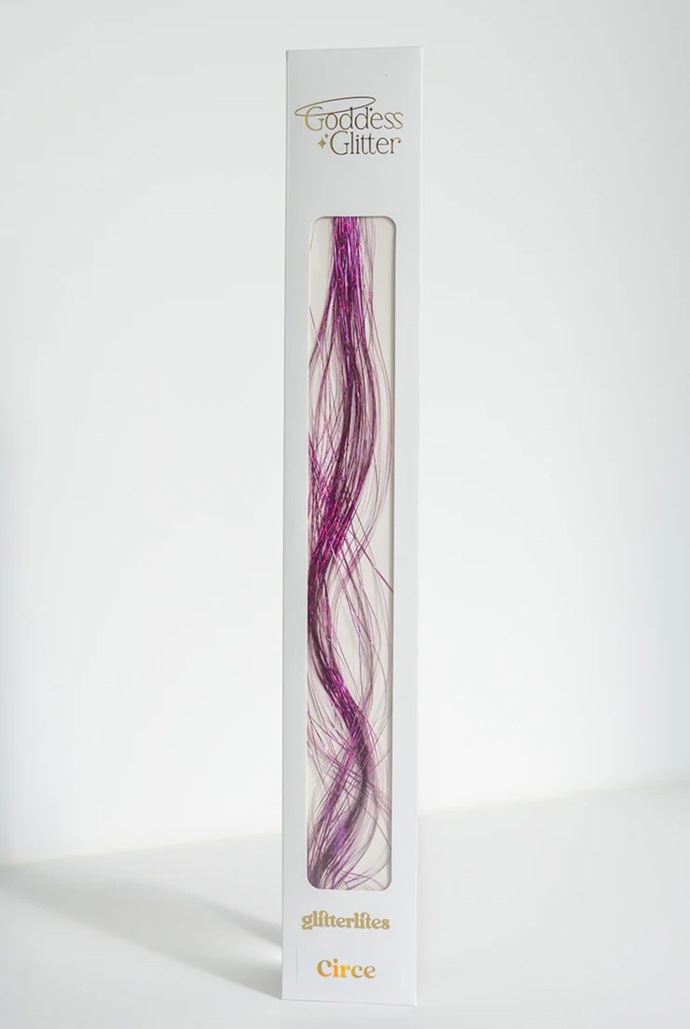 Hair tinsel, Goddess Glitter, 23 USD
Hair tinsel, Goddess Glitter, 23 USD