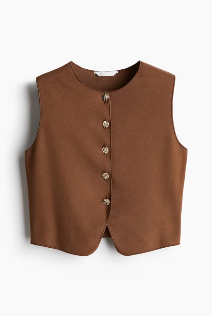 Žerzejová vesta, H&M, 479 Kč
