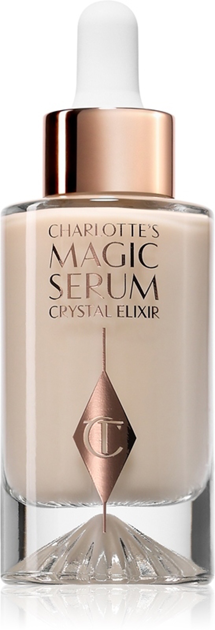 Magic Serum Crystal Elixir rozjasňující hydratační sérum, Charlotte Tilbury, 2050 Kč
