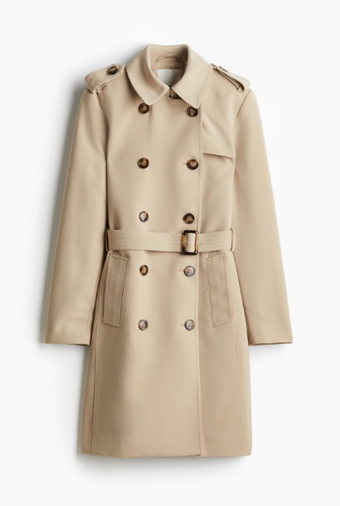 Dvouřadový trenčkot, H&M, 1 199 Kč
