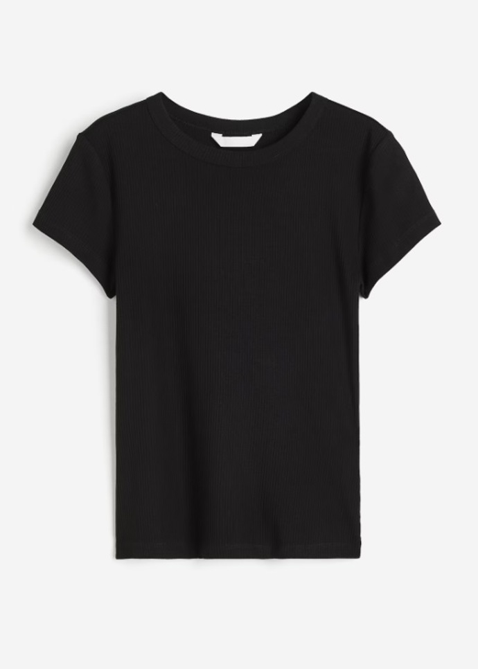 Žebrované tričko, H&M, 189 Kč
