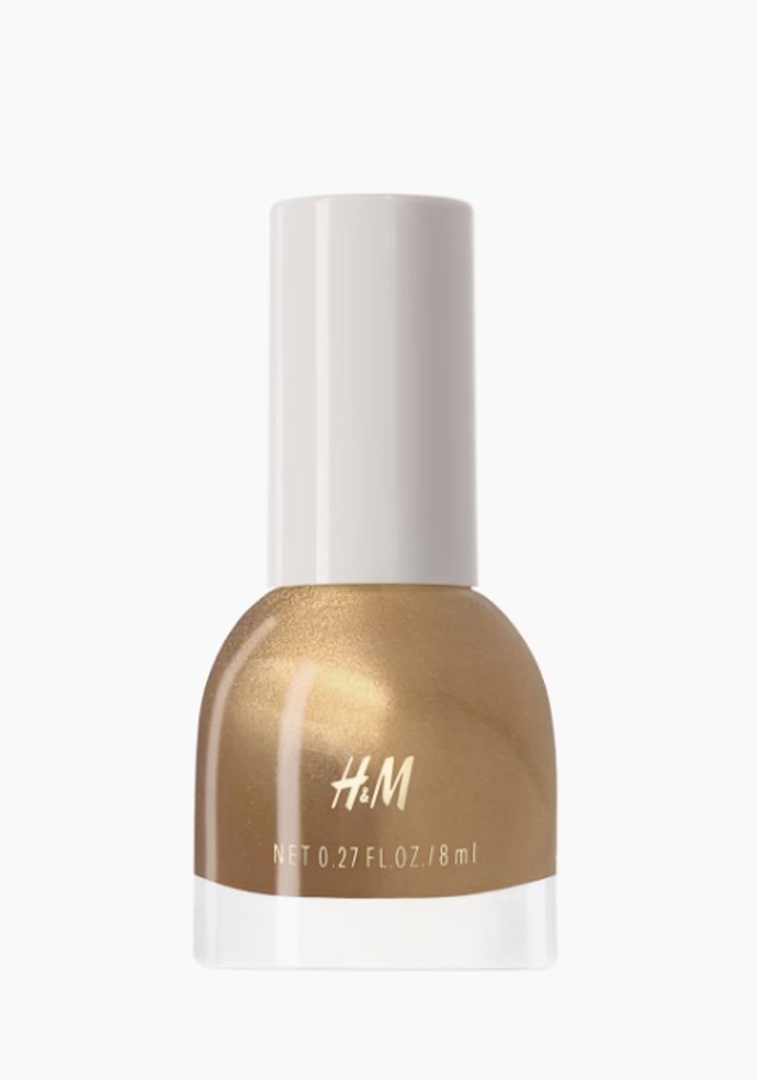 Zlatý lak na nehty, H&M, 99 Kč
