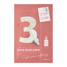 No.3 - Tingle-Pore Softening Sheet Mask - Textilní maska minimalizující rozšířené, Numbuzin, 95 Kč
