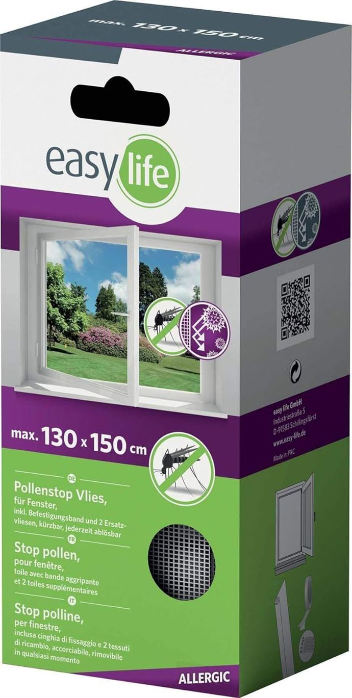 Easy Life Síť proti pylu z tkané textilie, 570 Kč

Díky této pylové síti zamezíte průniku pylových zrn, ale neomezíte přísun čerstvého vzduchu. V neposlední řadě vás síť ochrání také před obtěžujícím hmyzem. Koupíte na Proalergiky.cz
