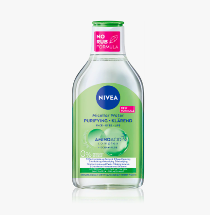 Čisticí micelární voda Purifying pro mastnou pleť, Nivea, 224 Kč (400 ml)
Čisticí micelární voda Purifying pro mastnou pleť, Nivea, 224 Kč (400 ml)