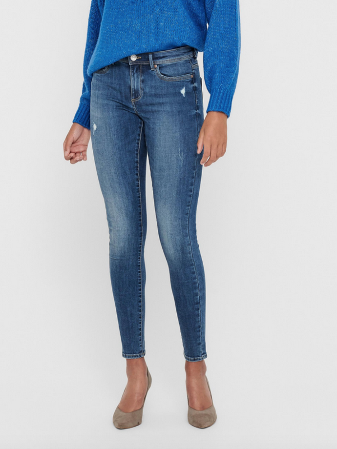 Modré dámské skinny fit džíny s potrhaným efektem, 899 Kč
Modré dámské skinny fit džíny s potrhaným efektem, 899 Kč