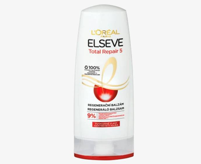 Elseve regenerační balzám Total Repair 5 na poškozené vlasy je obohacený o 9 % regeneračního koncentrátu s keratinem a okamžitě obnovuje extrémně poškozené vlasy. Renovuje a posiluje vlasové vlákno pro hebké a zdravé vlasy. 85 Kč
