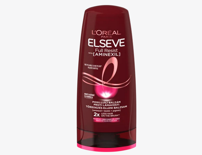 Elseve balzám na vlasy Full Resist Aminexil posiluje a pečuje o každý jednotlivý vlas, stimuluje vlasové kořínky a zabraňuje vypadávání vlasů, které je způsobeno jejich lámáním. 110 Kč
