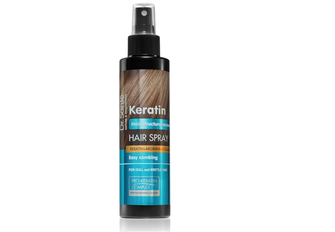 Keratin regenerační sprej pro křehké vlasy bez lesku, 65 Kč
