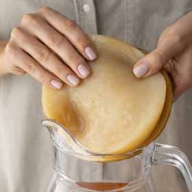Kombucha je bublinkatý, lehce nakyslý nápoj, který chutná jako limonáda, ale je bohatá na probiotika a antioxidanty.
