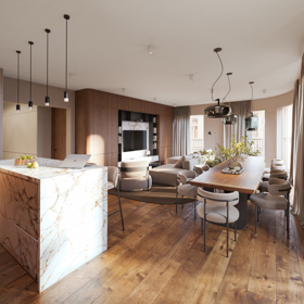 Projekt nabízí 85 moderních bytů s dispozicemi od 1+kk do 4+kk, které reflektují aktuální trendy v městském bydlení. Interiéry kladou důraz na nadčasový design, propojení s exteriérem a kvalitní materiály.
Projekt nabízí 85 moderních bytů s dispozicemi od 1+kk do 4+kk, které reflektují aktuální trendy v městském bydlení. Interiéry kladou důraz na nadčasový design, propojení s exteriérem a kvalitní materiály.
