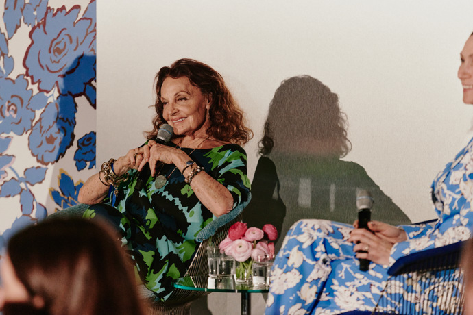 Diane von Furstenberg v Berlíně uvedla svoji exkluzivní spolupráci s e-shopem Zalando a setkala se s novináři z celé Evropy.
