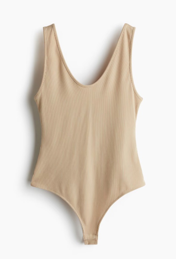 Žebrované body thong, H&M, 309 Kč

