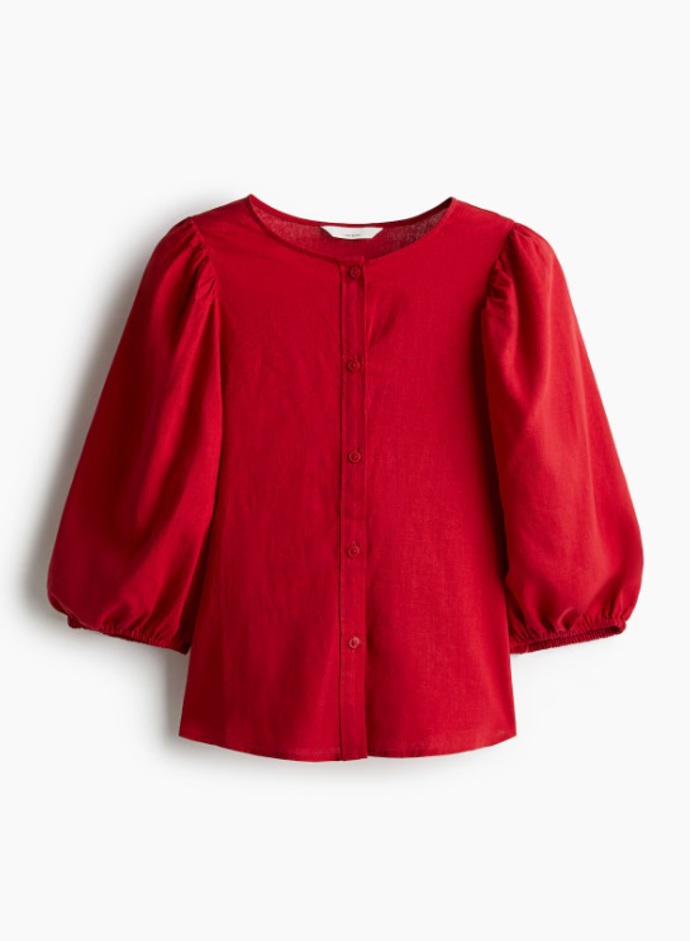 Halenka z lněné směsi, H&M, 479 Kč
